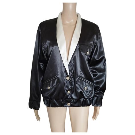 buy chanel bomber jacket|chanel jacket black and white.